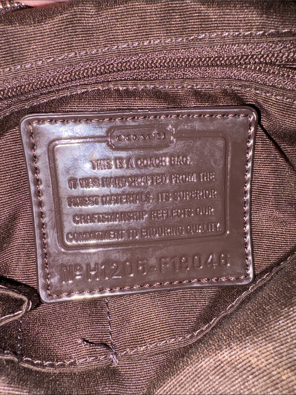 Coach Brown Signature Canvas Tote with Chocolate Trim - Picture 4 of 6